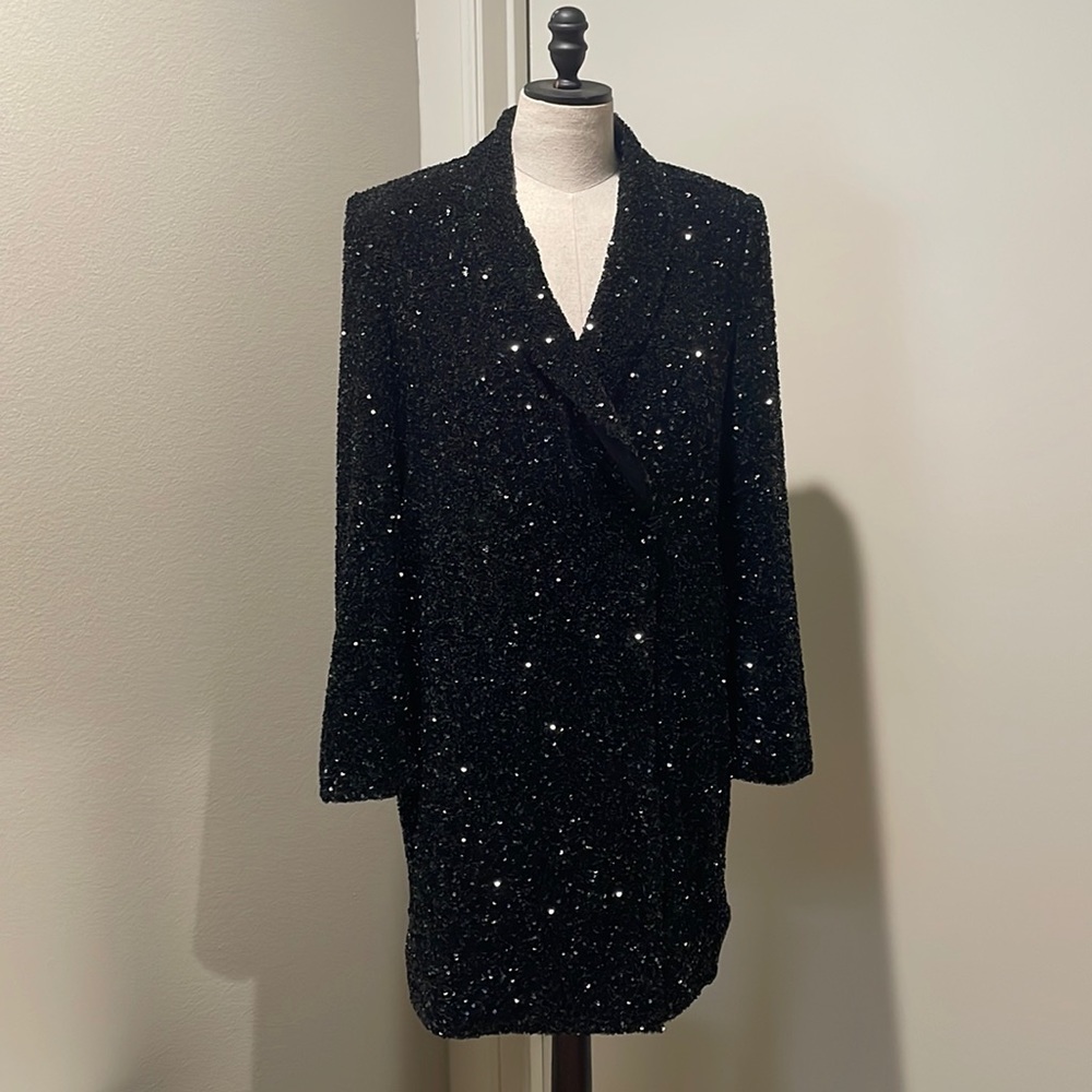 Sequin long jacket/ dress